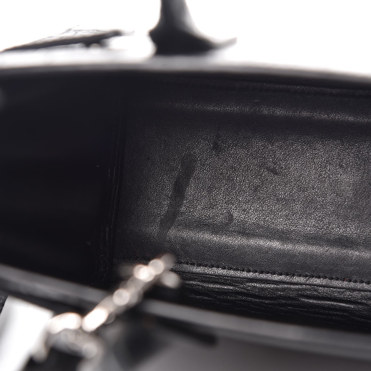 Saint Laurent Croc Calfskin Embossed Nano Sac De Jour Black 7 of 12