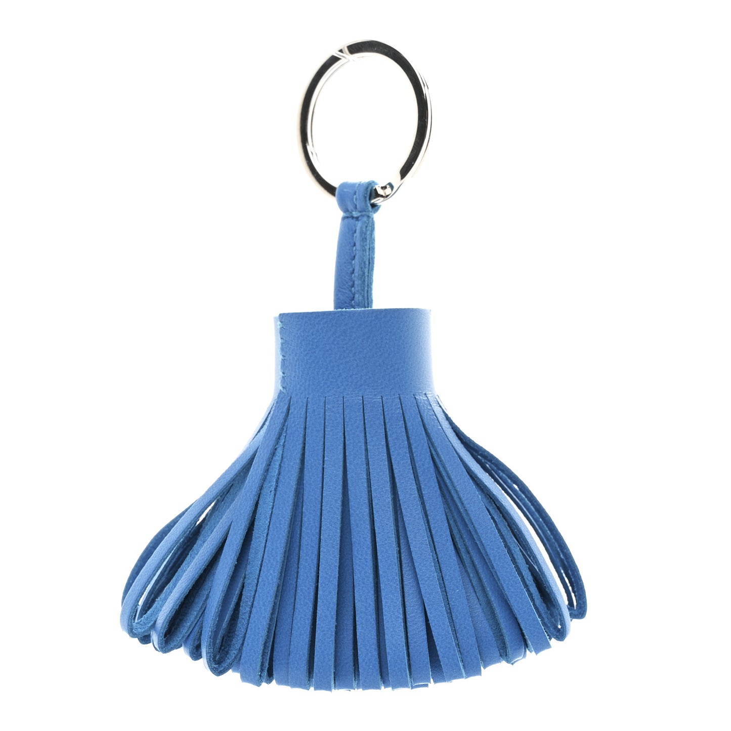 Lambskin Carmen Tassel Key Holder Bleu Zanzibar