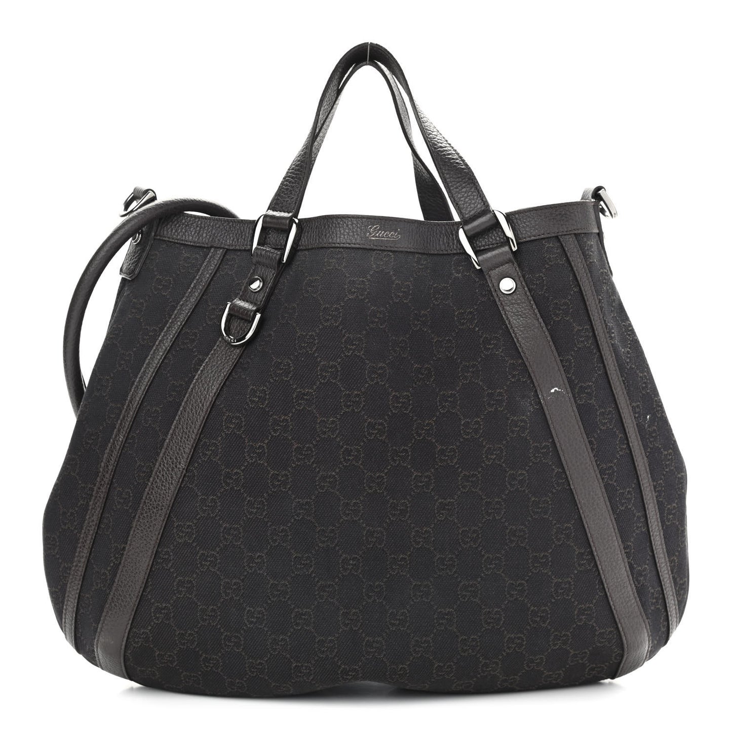 Monogram Medium Abbey Convertible Tote Dark Brown