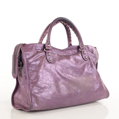 Balenciaga Agneau Classic Hardware City Metallic Purple 3 of 14