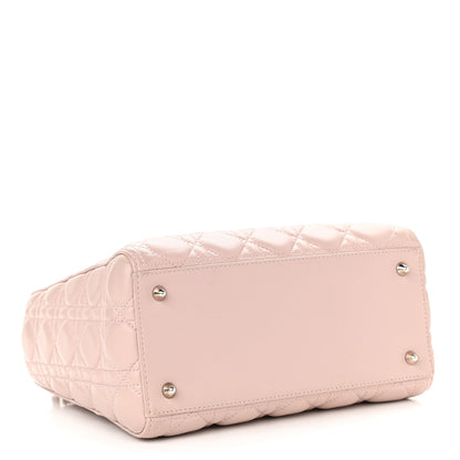 Christian Dior Lambskin Cannage Medium Lady Dior Light Pink 4 of 12