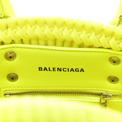 Balenciaga Faux Calfskin XXS Bistro Basket Fluo Yellow 6 of 10