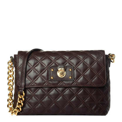 Marc Jacobs Lambskin Quilted The Large Single Flap Brown 1 of 8