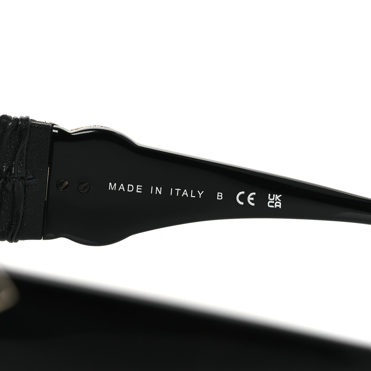 Acetate Calfskin Square Sunglasses 5474-Q-A Black