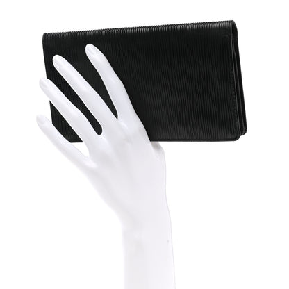 Louis Vuitton Epi Porte Valeurs Checkbook Wallet Black 2 of 9
