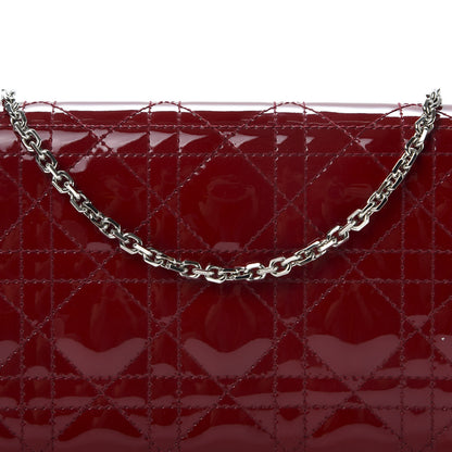 Christian Dior Patent Cannage Lady Dior Clutch Red 12 of 13