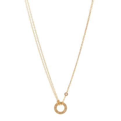 Cartier 18K Yellow Gold 2 Diamond LOVE Necklace 1 of 5