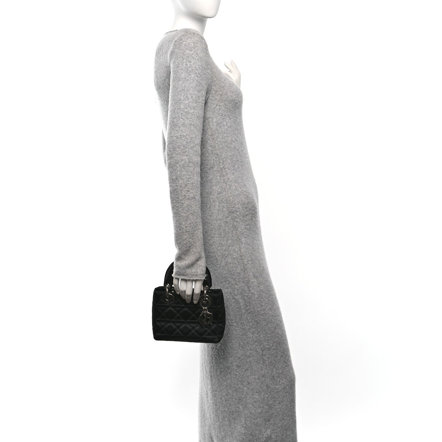 Christian Dior Satin Cannage Mini Lady Dior Black 2 of 20