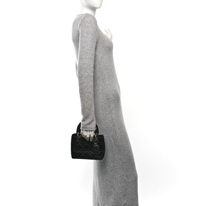 Christian Dior Satin Cannage Mini Lady Dior Black 2 of 20