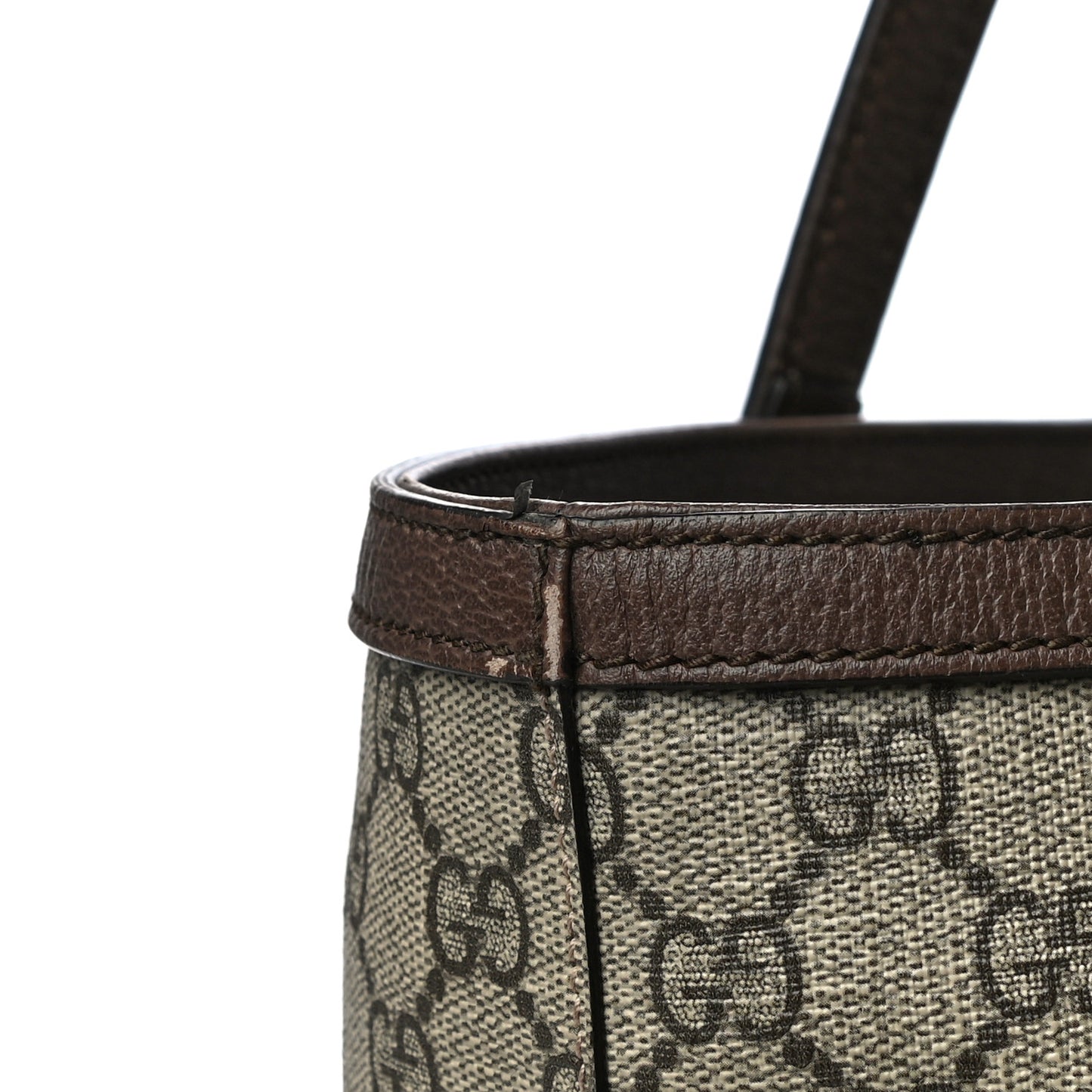GG Supreme Monogram Medium Ophidia Shopping Tote Brown