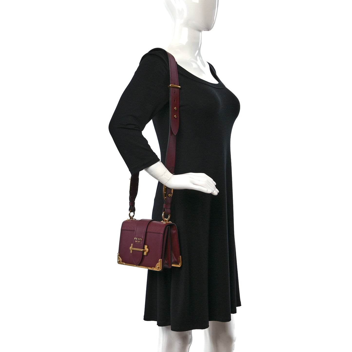 City Calf Saffiano Mini Cahier Bag Granato