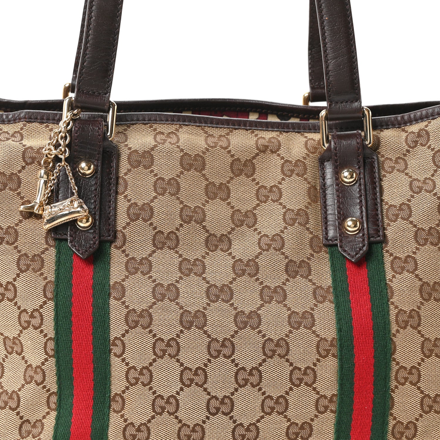 Gucci Monogram Medium Jolicoeur Tote Dark Brown 8 of 10