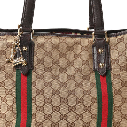 Gucci Monogram Medium Jolicoeur Tote Dark Brown 8 of 10