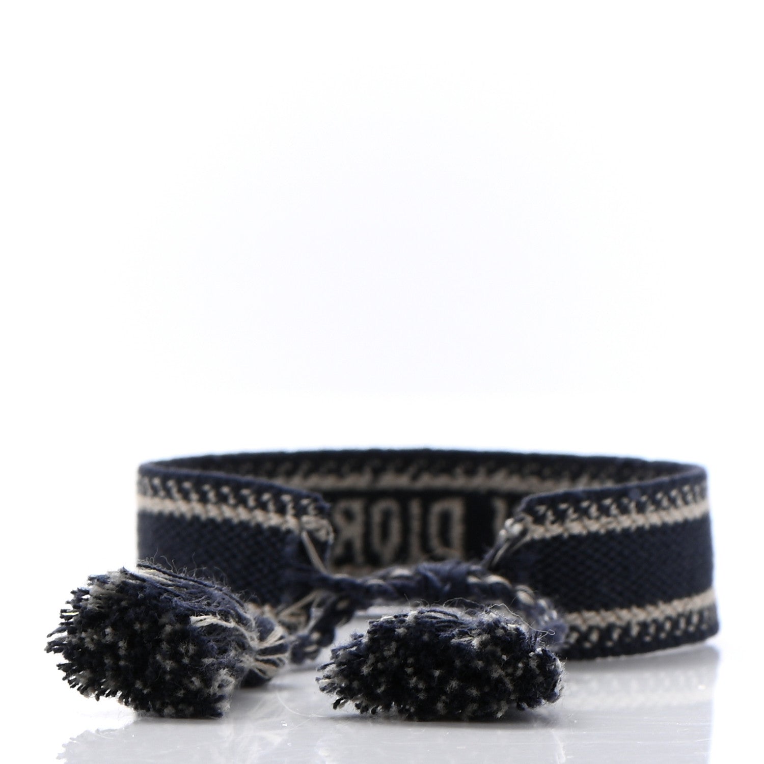 Christian Dior Woven Cotton J'Adior Friendship Bracelet Navy 3 of 3