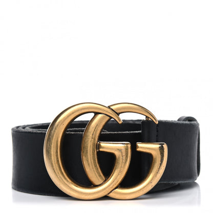Gucci Faded Calfskin Double G 40mm Belt 85 34 Black 1 of 8