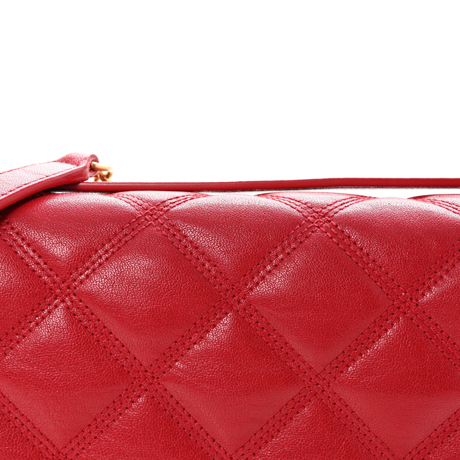 Saint Laurent Lambskin Quilted Mini Becky Chain Bag Rouge Eros 7 of 10
