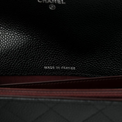 Chanel Caviar Quilted Large Gusset Flap Wallet Black 7 of 8