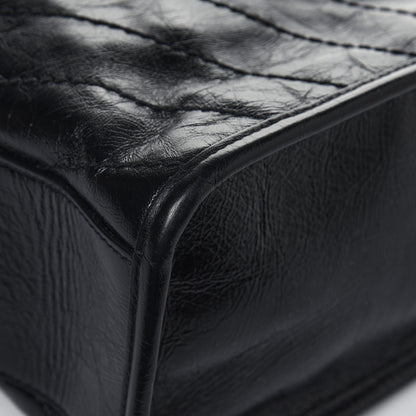 Saint Laurent Crinkled Calfskin Matelasse Monogram Medium Niki Shopper Tote Black 21 of 22