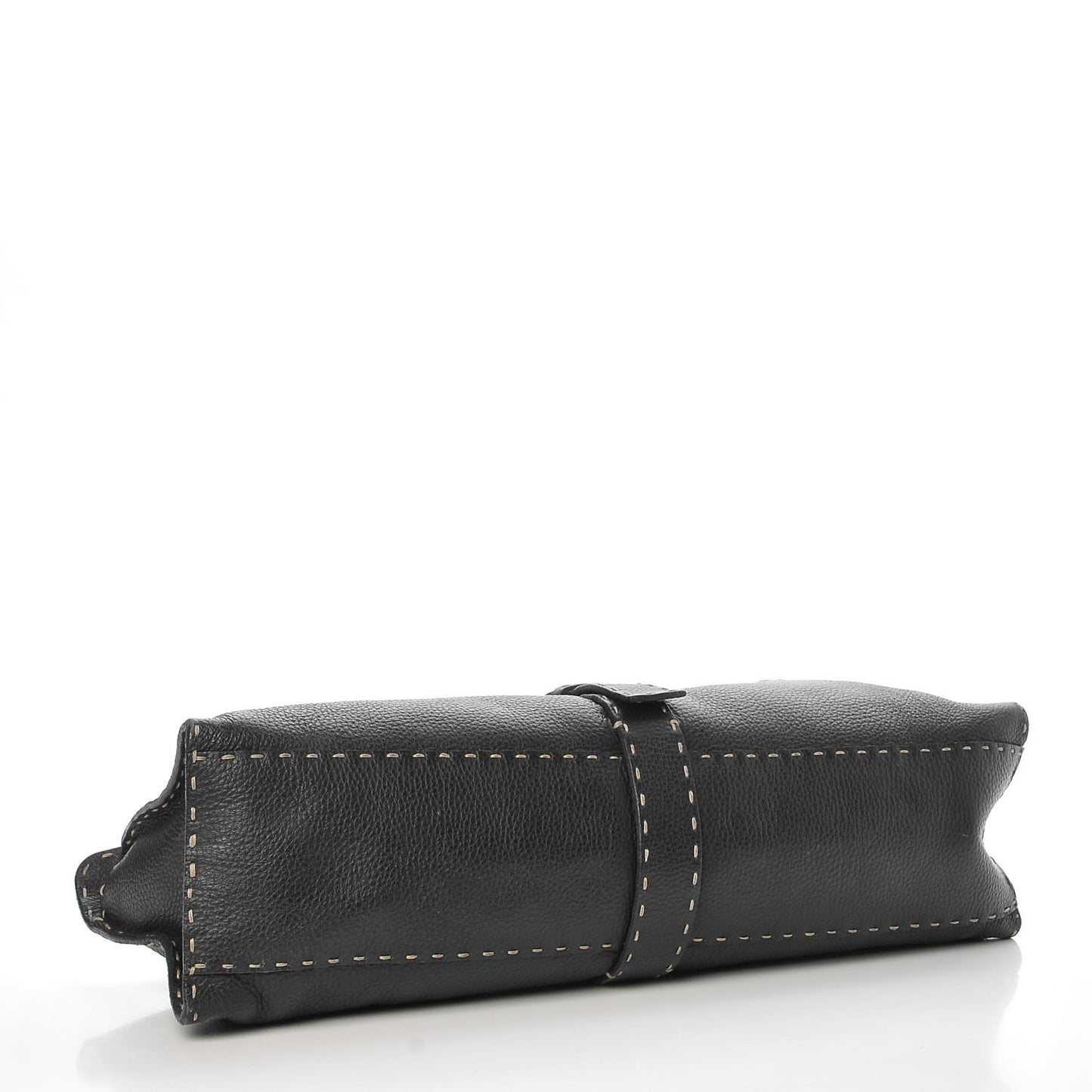 Calfskin Romano Selleria Satchel Black