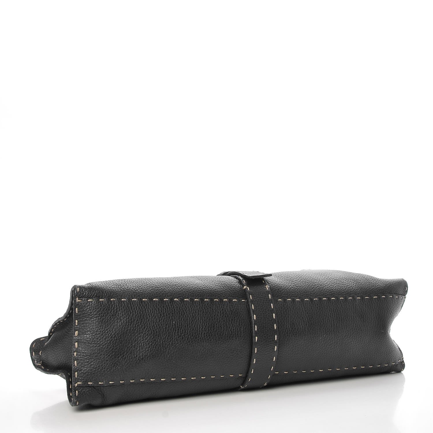 Fendi Calfskin Romano Selleria Satchel Black 4 of 13