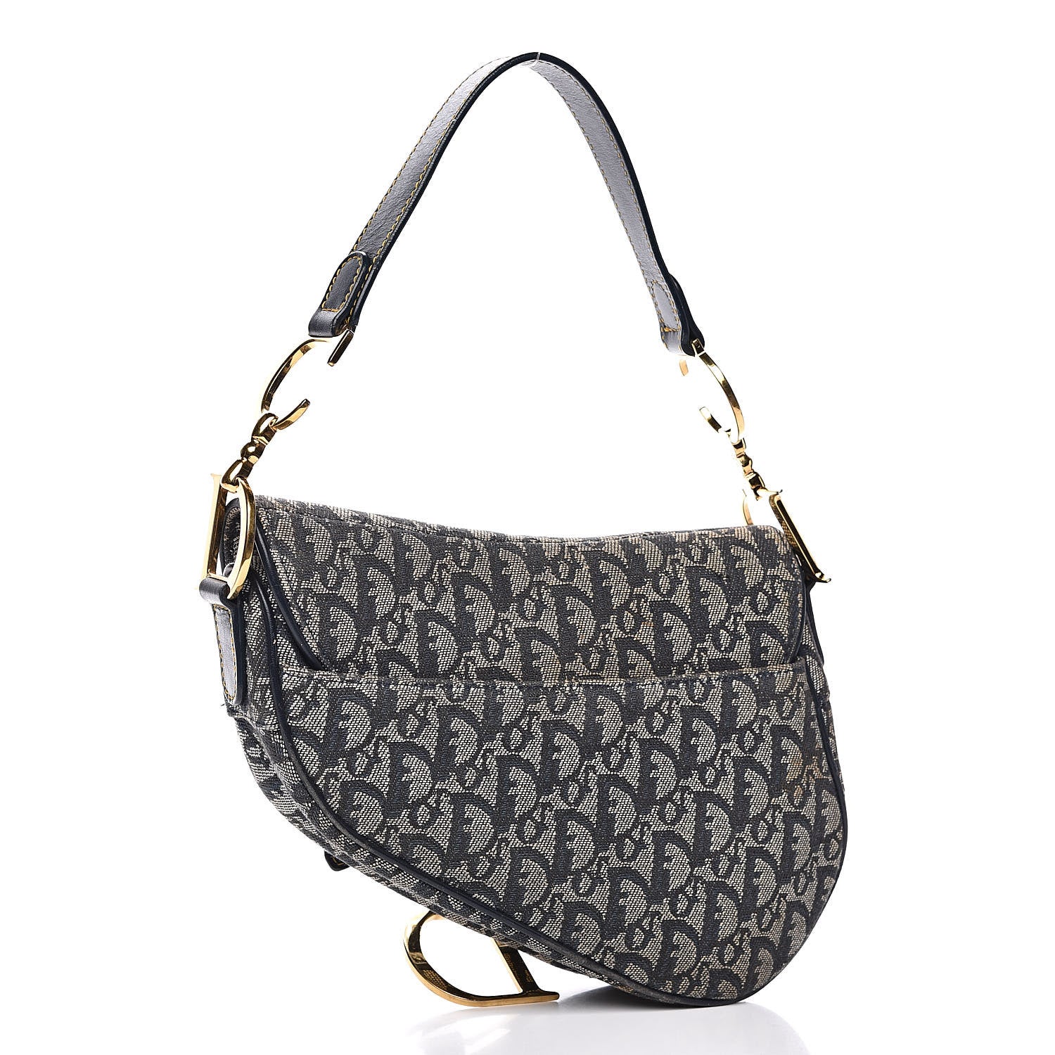 Christian Dior Monogram Saddle Bag Black 3 of 15