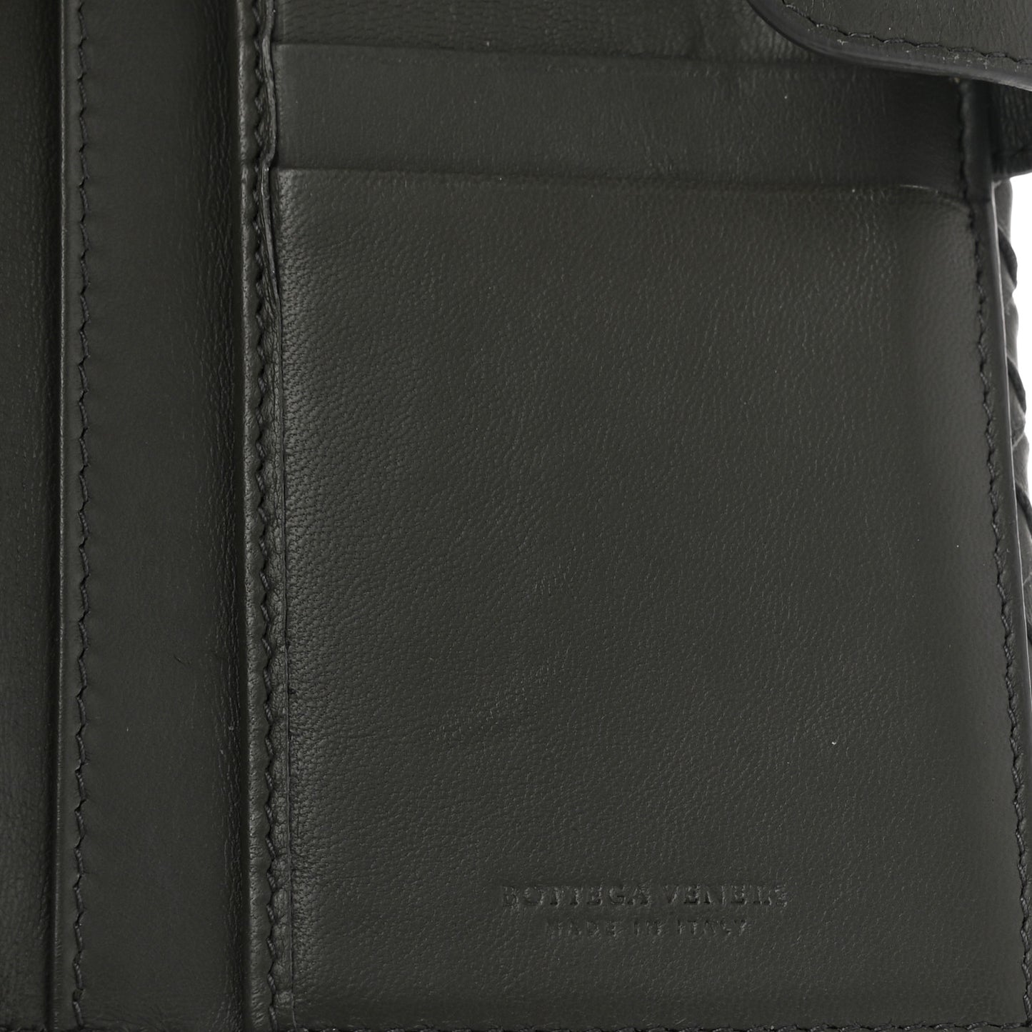 Nappa Intrecciato Continental Wallet Grey