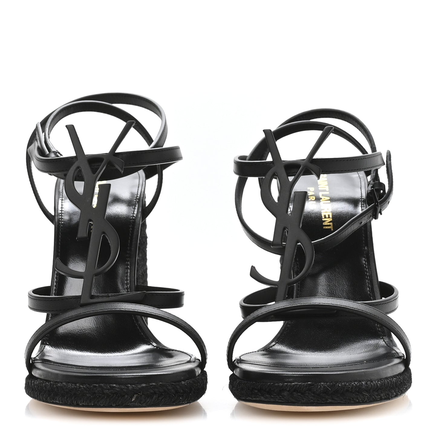 Calfskin Cassandra Espadrille 105mm Wedges 37 Black