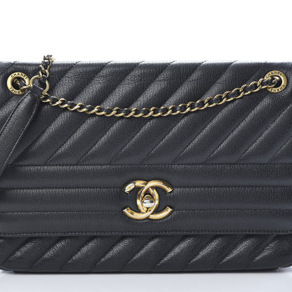 Chanel Shiny Goatskin Diagonal Quilted Small Flap Black 8 of 11