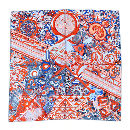 Hermes Silk L’Ivresse de L’Infini Scarf 90 Bleu Capucine 1 of 7
