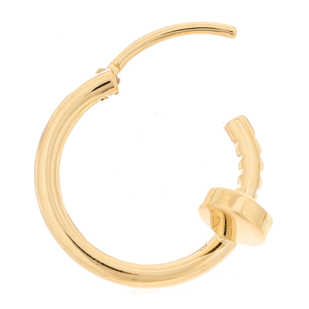 18K Yellow Gold Juste Un Clou Single Hoop Earring