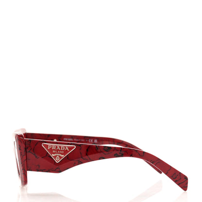 Prada Acetate Symbole Sunglasses SPR 13Z Red Marble 4 of 7
