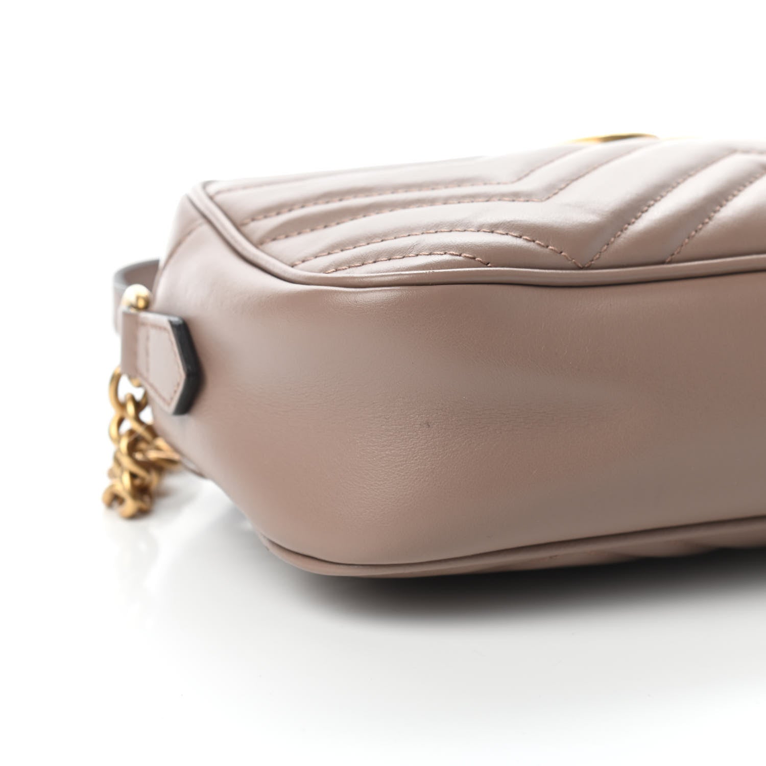 Gucci Calfskin Matelasse Small GG Marmont Chain Shoulder Bag Porcelain Rose 8 of 10