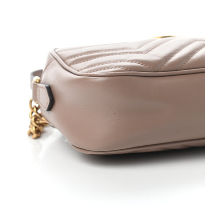 Gucci Calfskin Matelasse Small GG Marmont Chain Shoulder Bag Porcelain Rose 8 of 10
