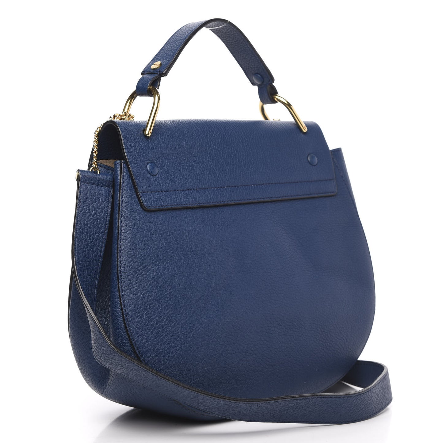 Grained Lambskin Drew Shoulder Bag Factory Blue