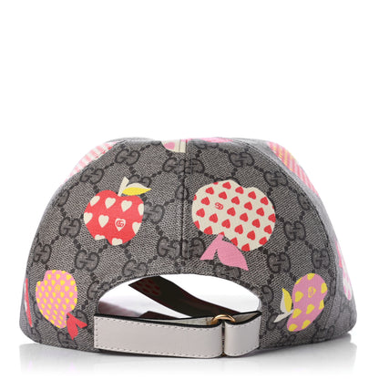 Gucci GG Supreme Monogram Les Pommes Baseball Hat M Beige Multicolor 6 of 9