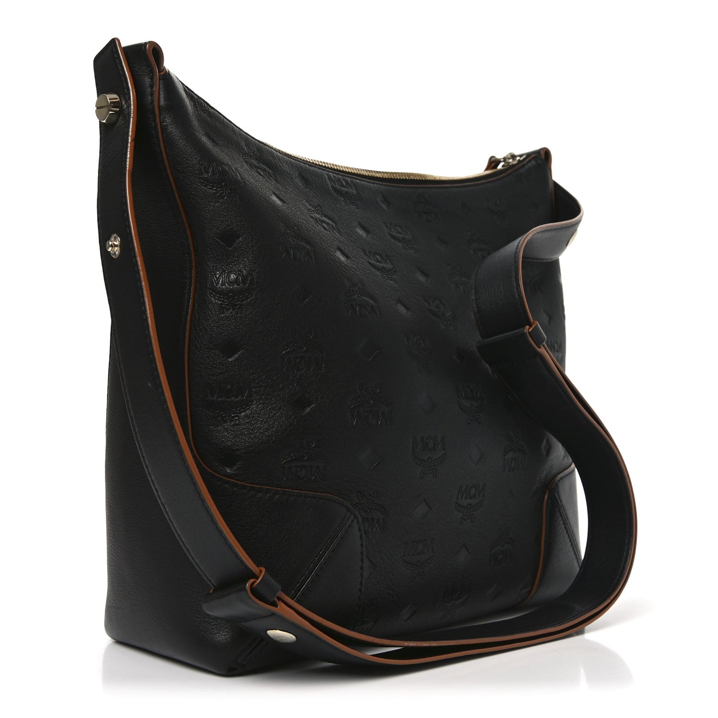 Calfskin Ottomar Monogram Klara Medium Hobo Black