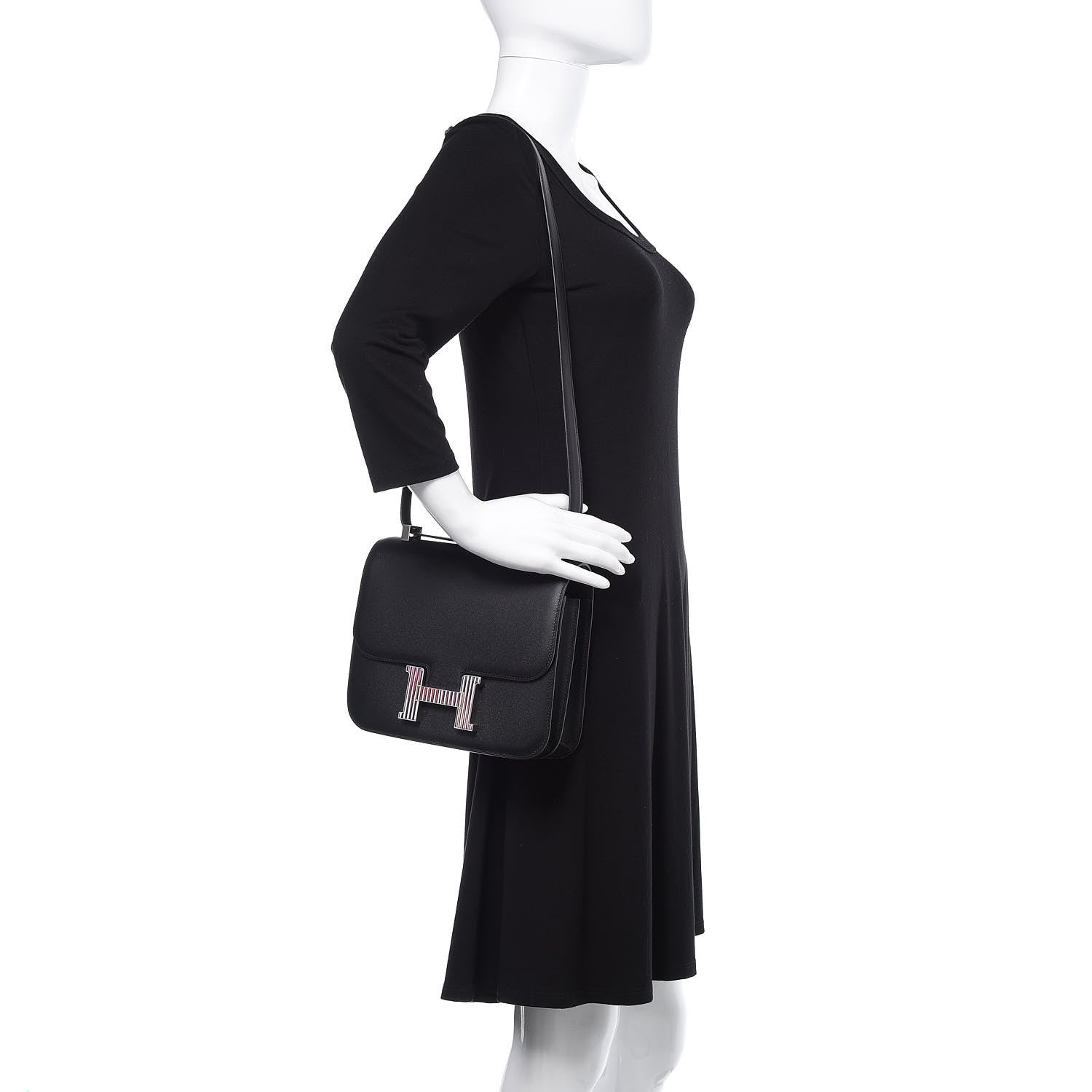 Hermes Grained Monsieur Optique Enamel Constance 24 Black 2 of 20