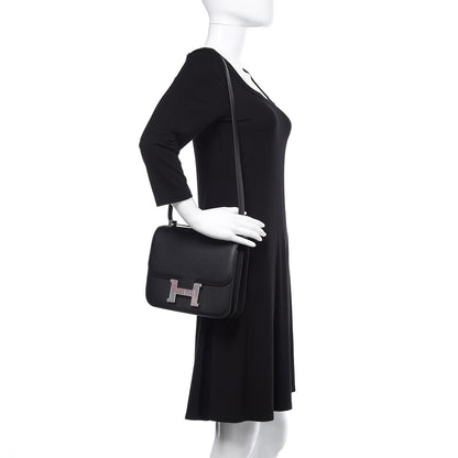 Hermes Grained Monsieur Optique Enamel Constance 24 Black 2 of 20