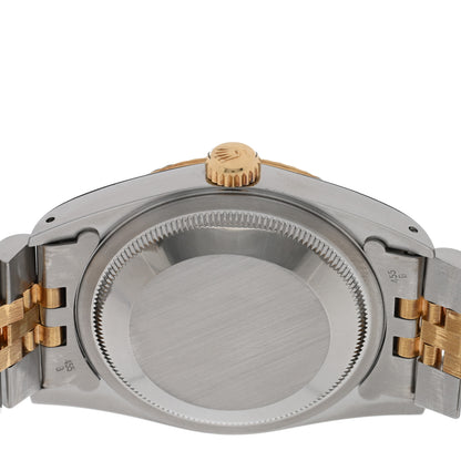 Rolex Stainless Steel 18K Yellow Gold Diamond 36mm Oyster Perpetual Datejust Watch Champagne 16233 4 of 4