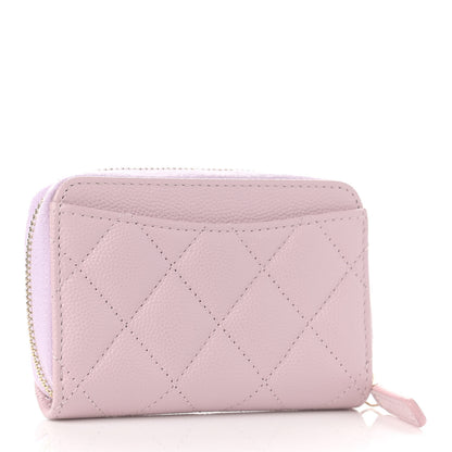 Chanel Caviar Quilted Zip Coin Purse Light Pink 3 of 8