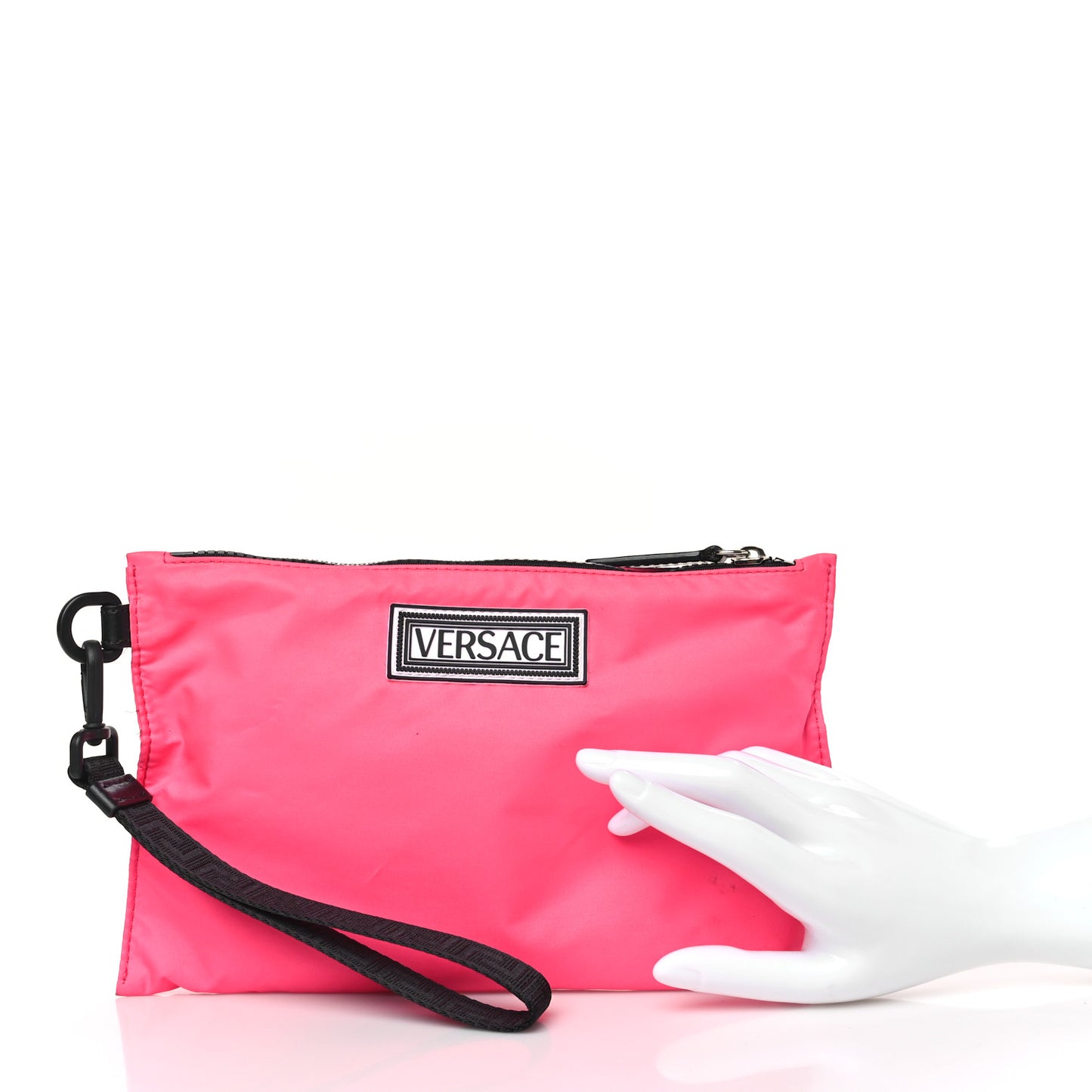 Nylon Icon Flat Pouch Pink
