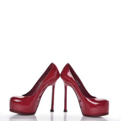 Saint Laurent Vitello Vernice Tribtoo 105 Pumps 35 Fuchsia 5 of 10