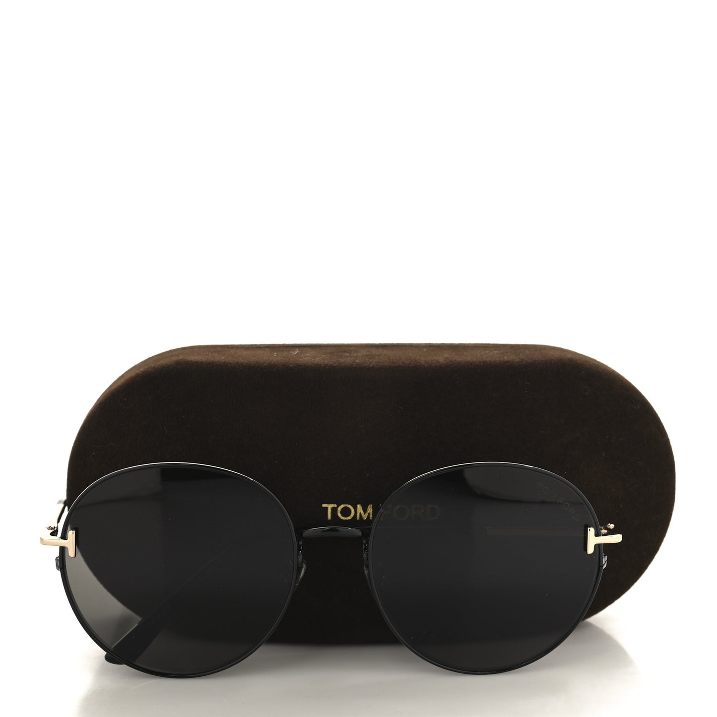 Metal Round Sunglasses TF966-K Black