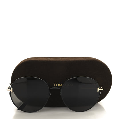 Tom Ford Metal Round Sunglasses TF966-K Black 7 of 7