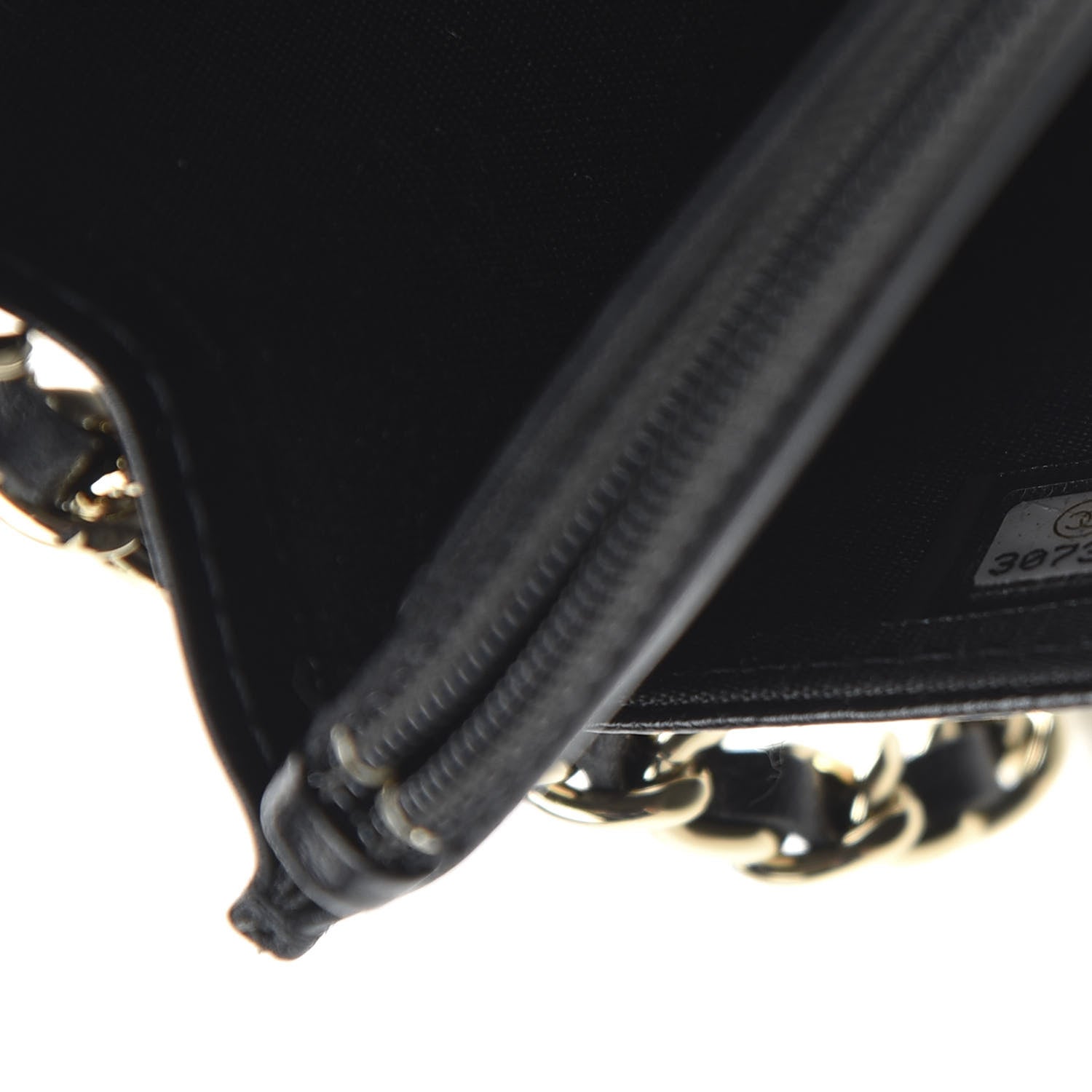 Chanel Calfskin Once Upon A Time Wallet on Chain WOC Black 10 of 12