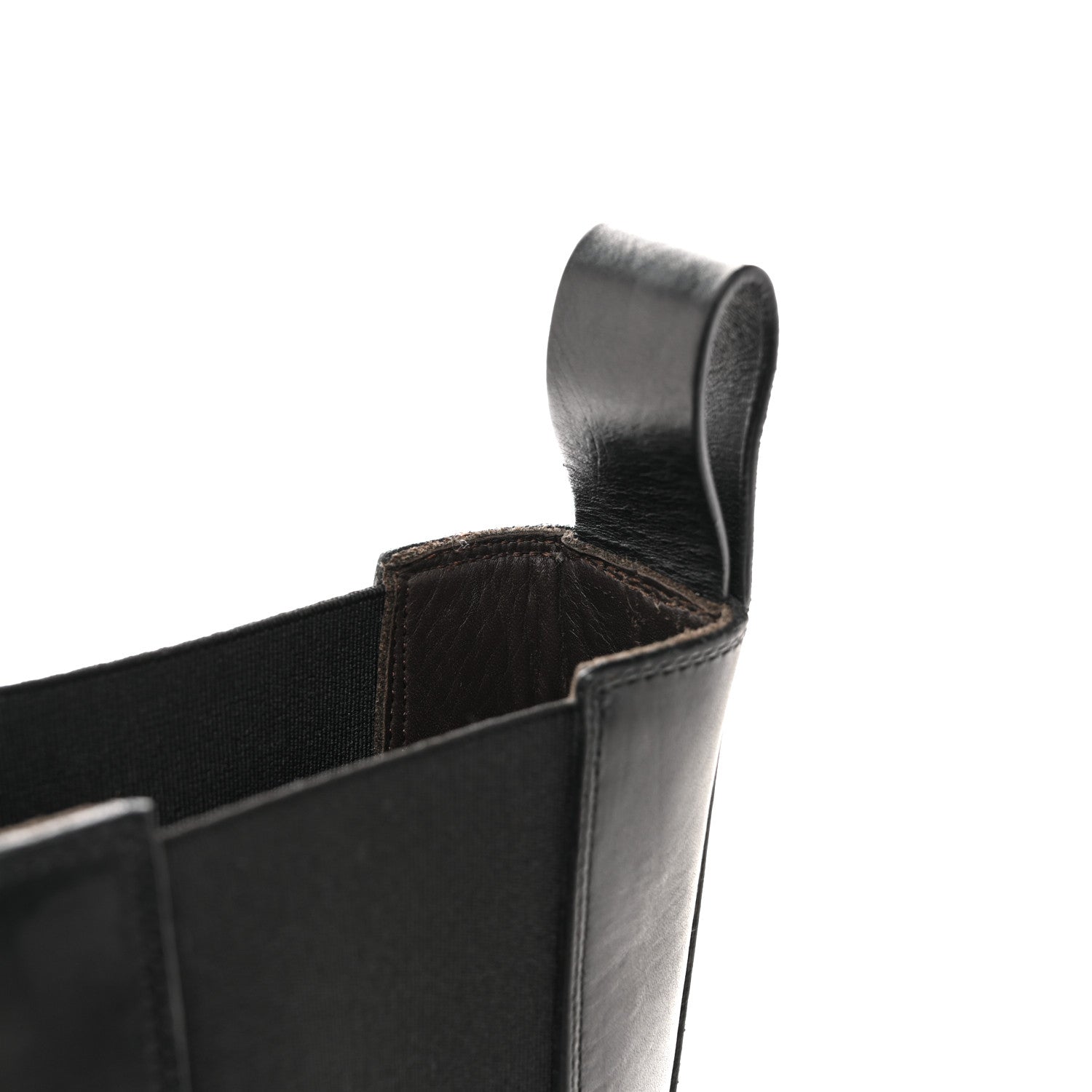 Bottega Veneta Calfskin The Tire Chelsea Boots 38 Black Green