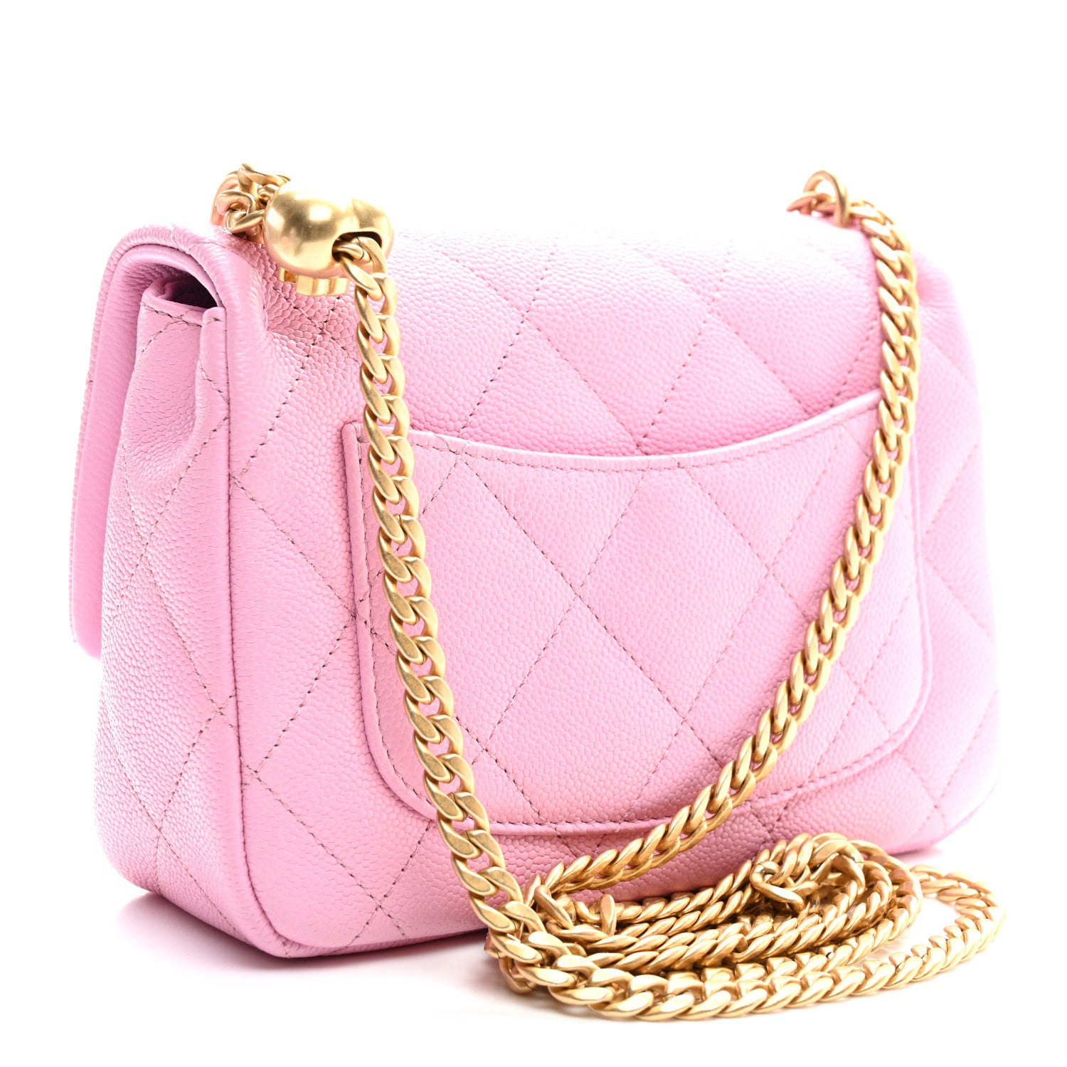 Chanel Caviar Quilted Mini Sweetheart Flap Lilac 2 of 9