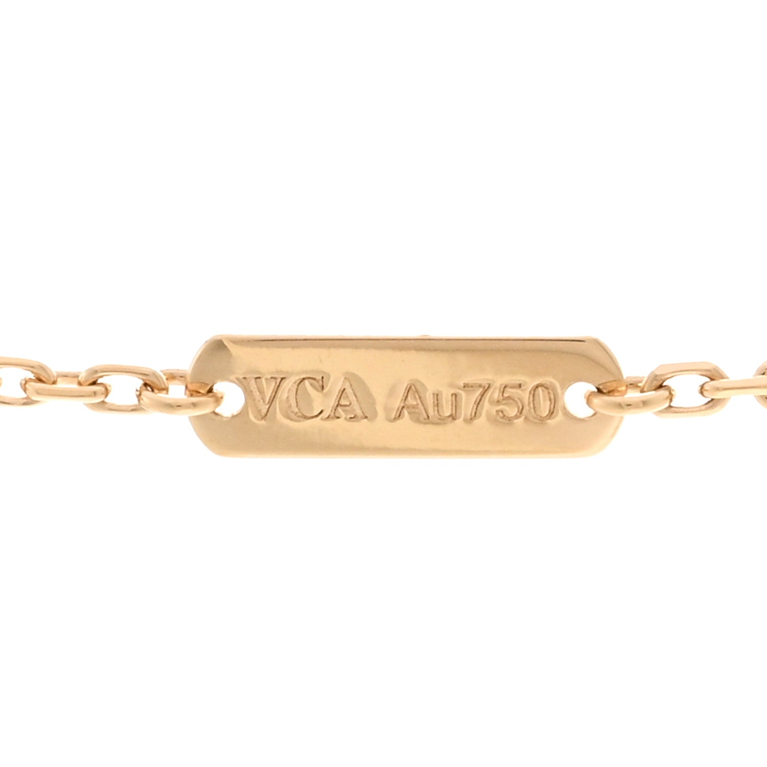 Van Cleef & Arpels 18K Yellow Gold Guilloche Vintage Alhambra Pendant Necklace 4 of 6