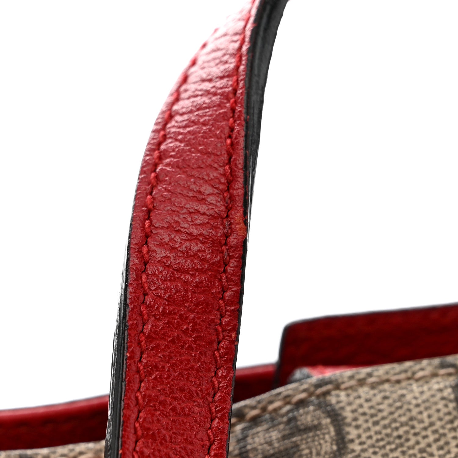 Gucci Soft GG Supreme Monogram Web Bosco Patch Small Crossbody Tote Beige Malva Hibiscus Red 20 of 21
