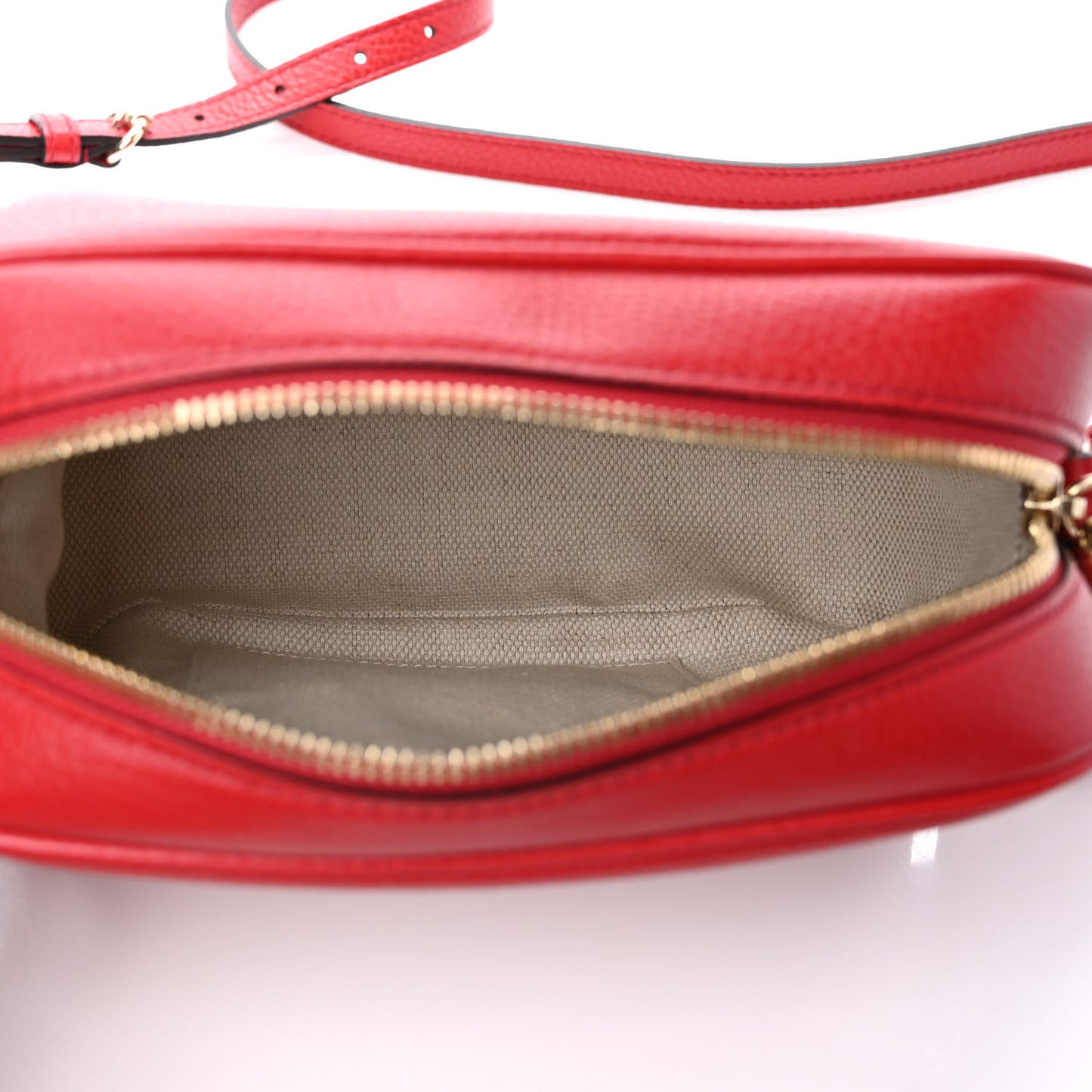 Pebbled Calfskin Small Soho Disco Bag Tabasco Red